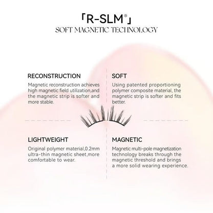 Soft Magnetic Eyelashes All-in-One Box, Reusable